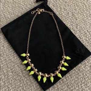 J. Crew gold and neon yellow necklace